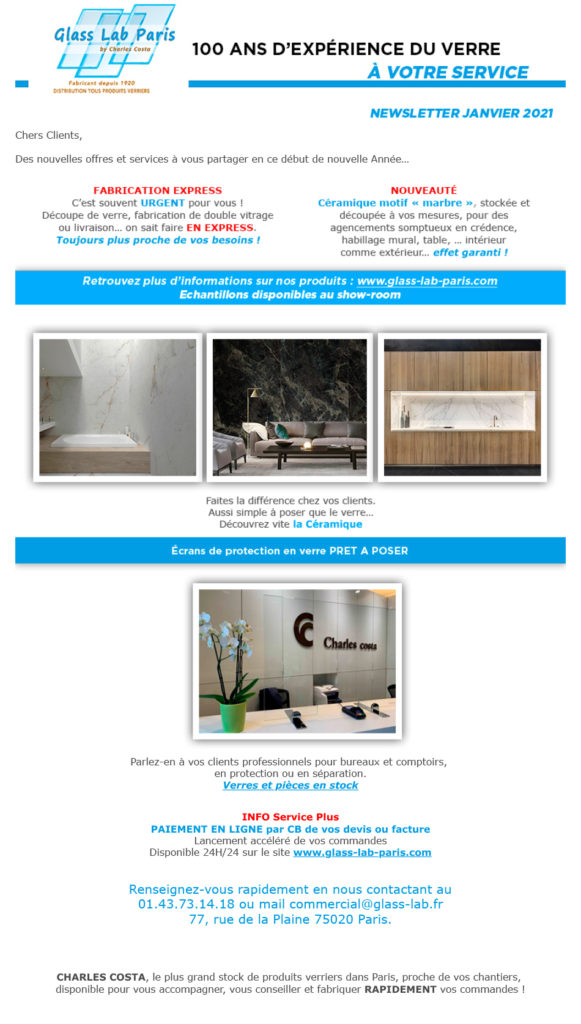 GlassLabParisNewsletterJanvier2021 Glass Lab Paris Produits